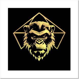 Chimpanzee Vector Art Posters and Art